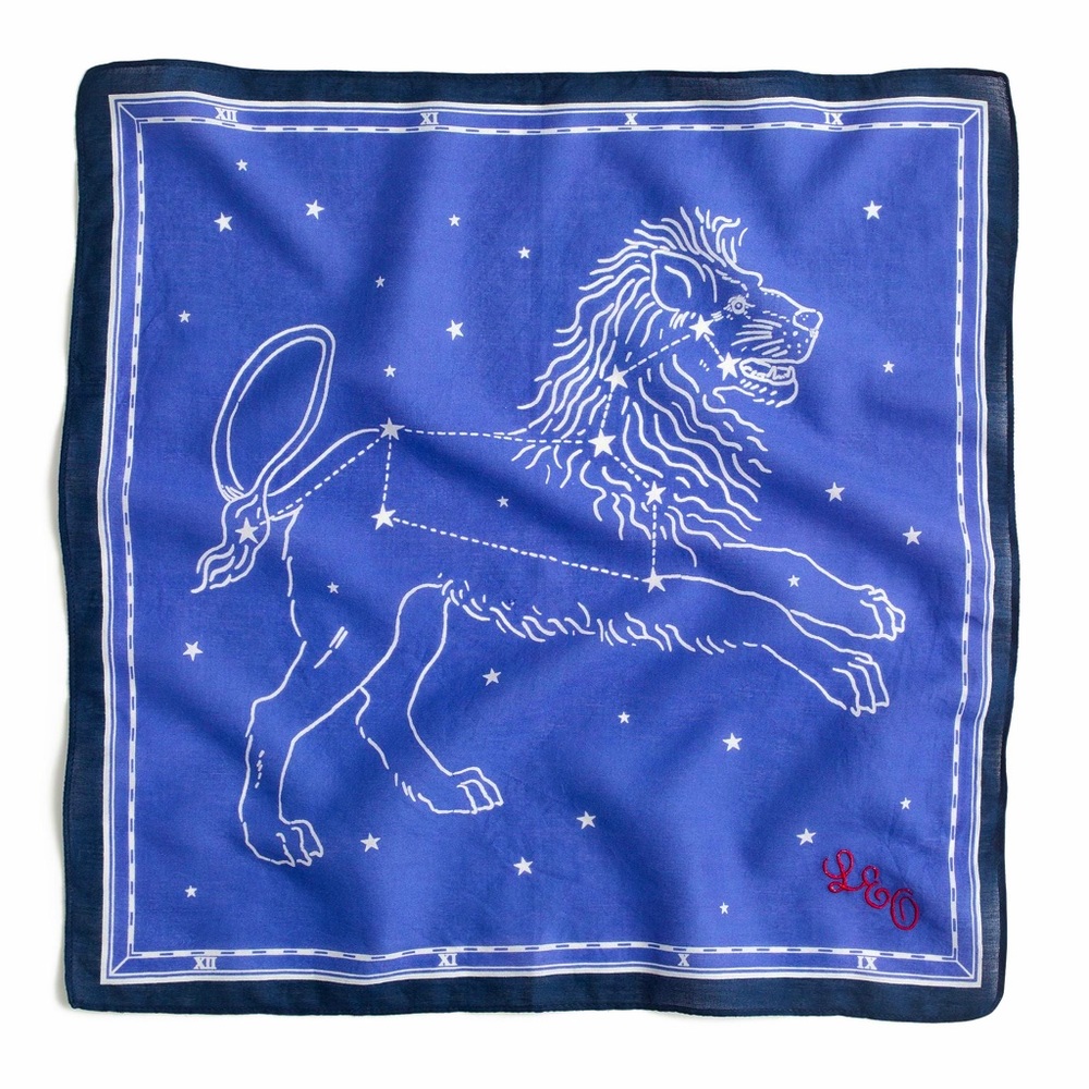 J Crew bandana in Leo Constellation